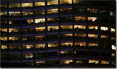Office block at night