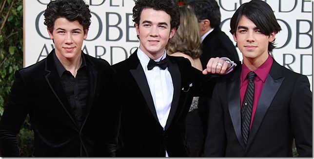 Jonas Brothers (Nick, Kevin, Joe) at the 66th Annual Golden Globe Awards