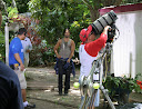 Telemundo's Mas Sabe el Diablo on location at Cauley Square.