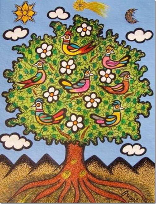 tree of life with birds