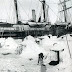 Se bajaron a los perros y se les construyó iglues o perriglúes con bloques de hielo y nieve. Los perros están sujetos con cadenas, uno de cuyos extremos está enterrado en el hielo y allí congelado.