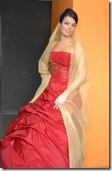 Vestidos de noiva de Cristina Lopes - vestido vermelho - Estilistas criadores de moda noiva casamento - 2010