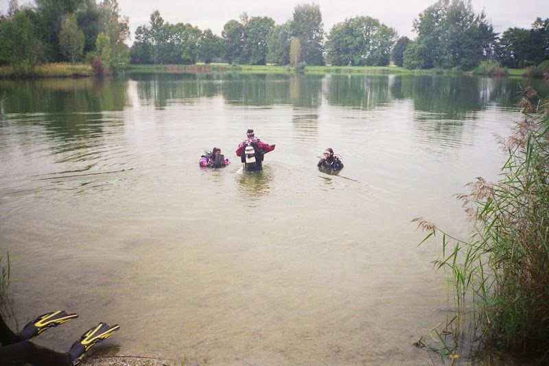 Melli, Iris und Maren im Wasser