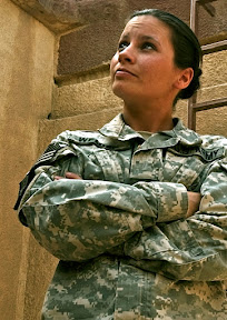 Spc. Sandra Welden, an Andover, Kan. native and human resources specialist with the 287th Sustainment Brigade, was the winner of a Women’s Equality Day essay contest Aug. 26 at Contingency Operating Base Adder. Welden drew from her experiences as a victim of domestic violence. (U.S. Photo by Pfc. J. Princeville Lawrence)