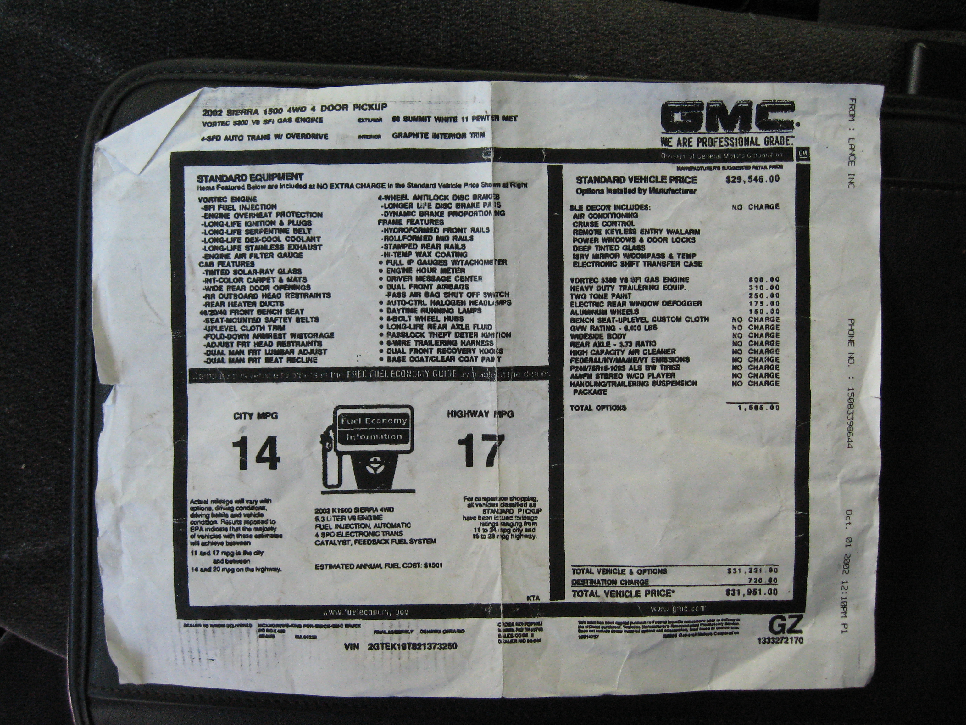 Whats included in the factory Tow Pkg? | GMC Truck Forum