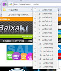 SpeedDial >> Adicionando um site através do botão na barra de ferramentas do browser.