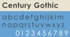 Popular Web Fonts Used in Web-Safe Design Century Gothic
