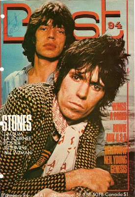 Mick Jagger et Keith Richard en couverture de Best en 1976