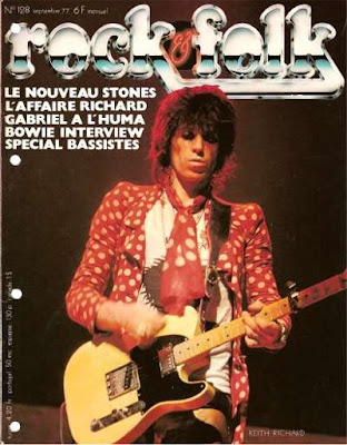Keith Richards en couverture de Rock & Folk en 1977