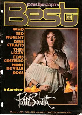 Patti Smith en couverture de Best en 1979