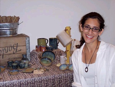 Jill Fine of glazedOver Pottery at the Women's Expo LI