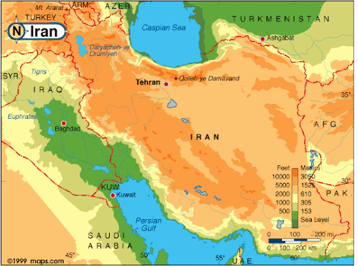 map of Iran