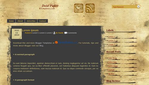 10 teme gratuite pentru Blogger #3 Dold Paper 10 teme gratuite pentru Blogger #3