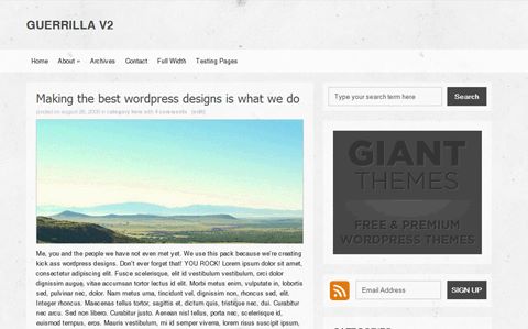 guerrillav2 Guerrilla v2   Tema gratuita pentru Wordpress