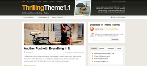 Thrilling theme thrillingtheme 10 teme gratuite pentru Wordpress