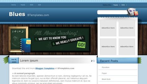 10 teme gratuite pentru Blogger Blues 10 teme gratuite pentru Blogger #2