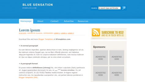 10 teme gratuite pentru Blogger Blue Sensation 10 teme gratuite pentru Blogger #2