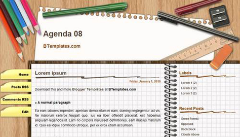 Agenda08 10 teme gratuite pentru Blogger #1