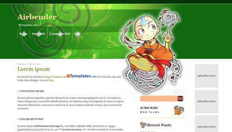 Airbender 10 teme gratuite pentru Blogger #1