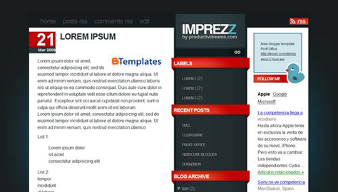 10 teme gratuite pentru Blogger #4 imprezz 10 teme gratuite pentru Blogger #4