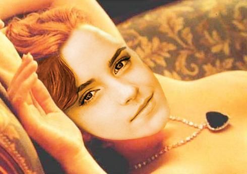 Fake Emma watson as Rose DeWitt Bukater on movie Titanic