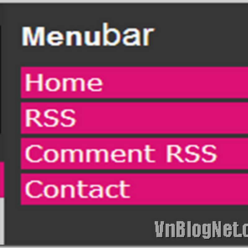 Menu sidebar trượt độc đáo sử dụng Scriptaculous