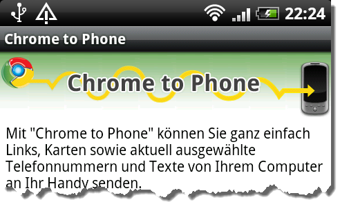 Chrome to Phone auf Deutsch