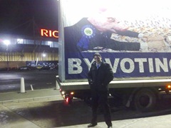Truth Truck by Ricoh Arena with Tom Gower