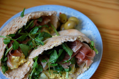 Egg, Cress, and Prosciutto Sandwich