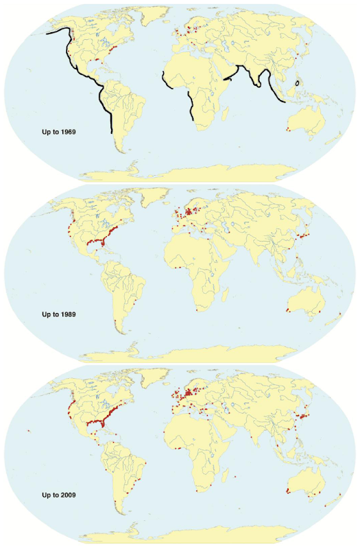 Coastal Ocean Hypoxia Events, 1969-2009. N. N. Rabalais, R. J. Díaz, et al., 2010 