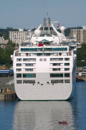 Cruise ship docked in Victoria Harbour. The Tyee