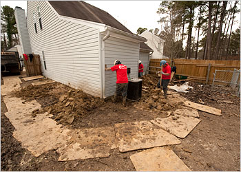COUNTER MEASURES The soil under the home of Psonya Wilson has required some major work and repairs. The two-story garden style house in Brandon, Miss., has required the installation of stabilization piers to shore up the foundation. James Patterson for The New York Times
