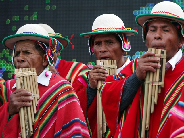 Musicians perform during the closing ceremony of the World People's Conference on Climate Change and the Rights of Mother Earth in Cochabamba, Bolivia. JUAN KARITA / Associated Press