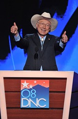Colorado Senator Ken Salazar, speaking at the Democratic National Convention, is President-elect Obama's choice for Interior Secretary. (PAUL J. RICHARDS/AFP/Getty Images)
