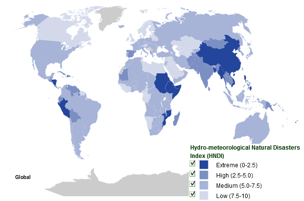 Global map of hydro-meteorological disasters. Maplecroft, http://www.global-risks.com