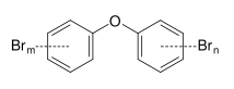 Polybrominated diphenyl ether (PBDE). Wikipedia Commons