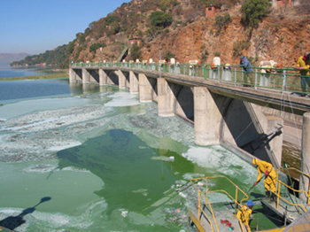 Photo of reservoir in South Africa where water quality is a concern. wcu.edu