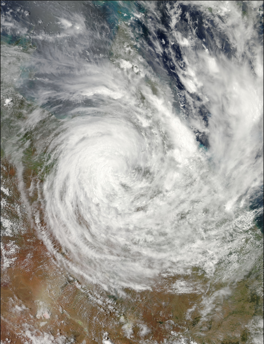 Tropical Cyclone Yasi over Australia. NASA/GSFC/Jeff Schmaltz/MODIS Land Rapid Response Team