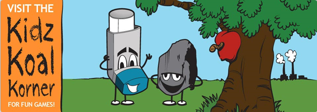 Visit the Kidz Koal Korner for fun games! Parody site Coal Cares lampoons 'clean coal' campaigns from Peabody Energy and the coal industry. CoalCares.org