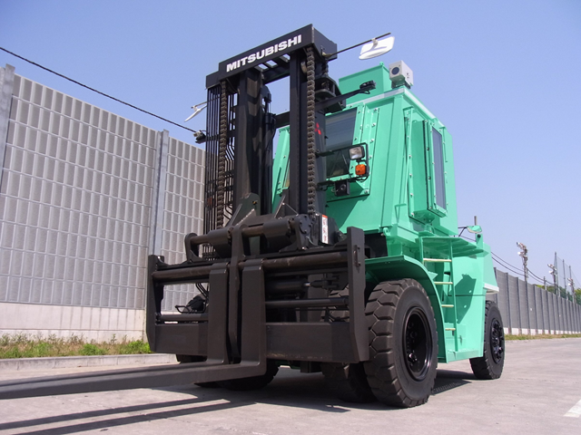 Radiation-hardened forklift truck for removing rubble from the Fukushima Daiichi nuclear plant, 27 April 2011. Mitsubishi Heavy Industries, Ltd. / TEPCO