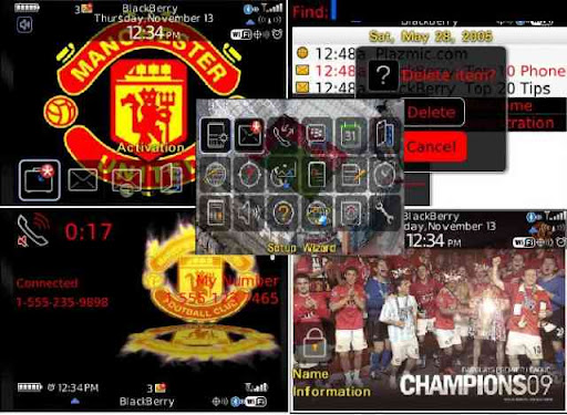 This is a Manchester United Theme for Blackberry Curve 8520 created by a big 