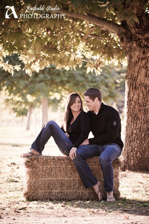 country theme engagement photo