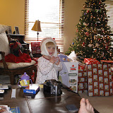Allison saw Jimmy & I had Santa hats on, so she thought that meant it was time to wear hats inside.