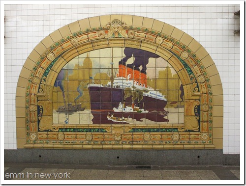 Ship Mosaic at Fulton Street subway