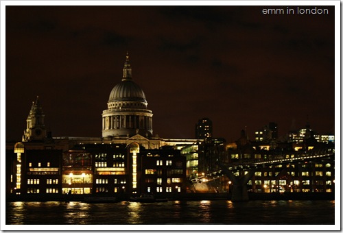 City of London School and St Paul's Cathedral by night