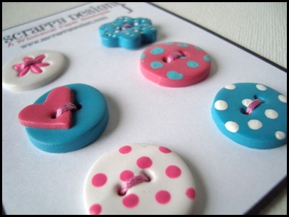 6-Pink Aqua Buttons
