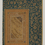 This panel of calligraphy conforms closely to the type probably established by the celebrated calligrapher Sultan cAli about forty or fifty years earlier. The border illumination is signed by the artist Daulat, who executed paintings and marginalia for three generations of Mughal emperors, from Akbar to Shah Jahan. Mir cAli was both the calligrapher and author