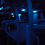 At night - bus turns into scene from Tron!