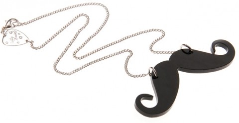 mustache necklace