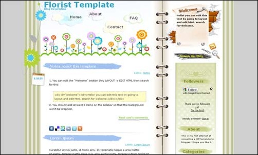 Florist template
